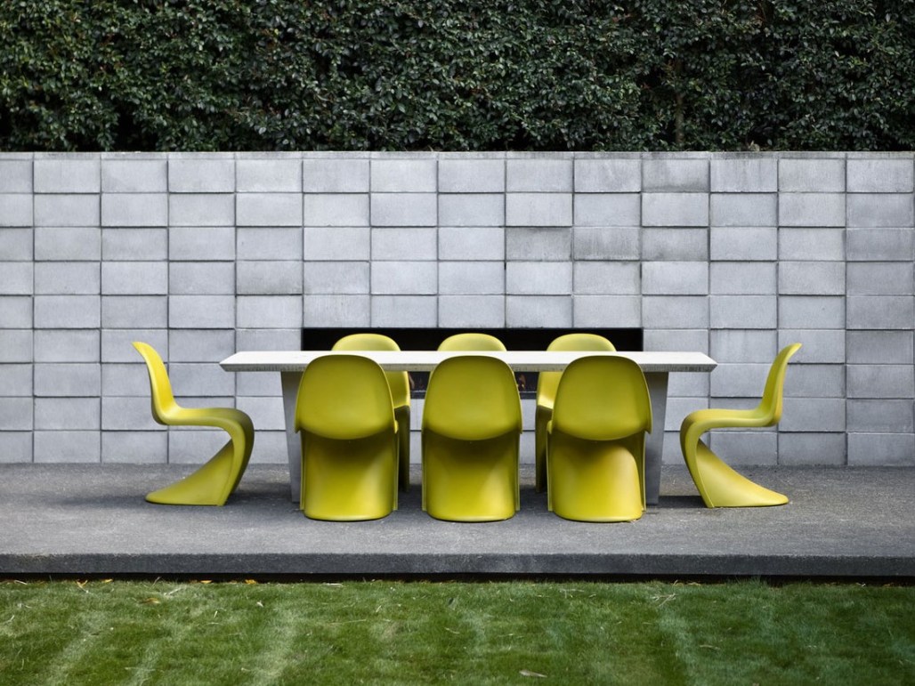 Green-panton-chairs-for-outdoor